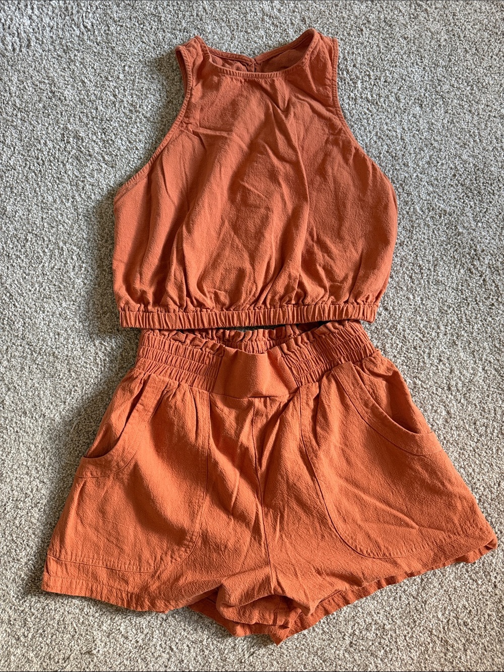 Rust Orange Two-Piece Set